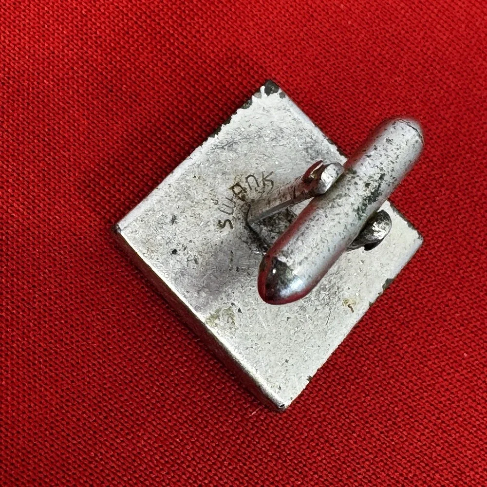 Vintage Swank Single‎ Cuff Link Silver Tone 